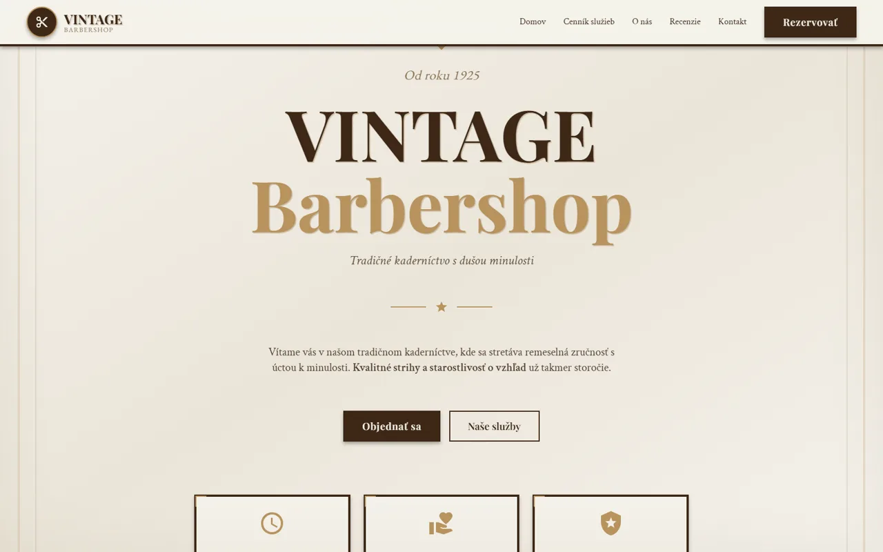Náhľad dema Vintage Barbershop